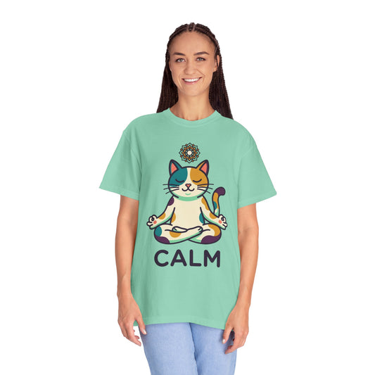 "Cat CALM" Unisex Garment-Dyed Tee