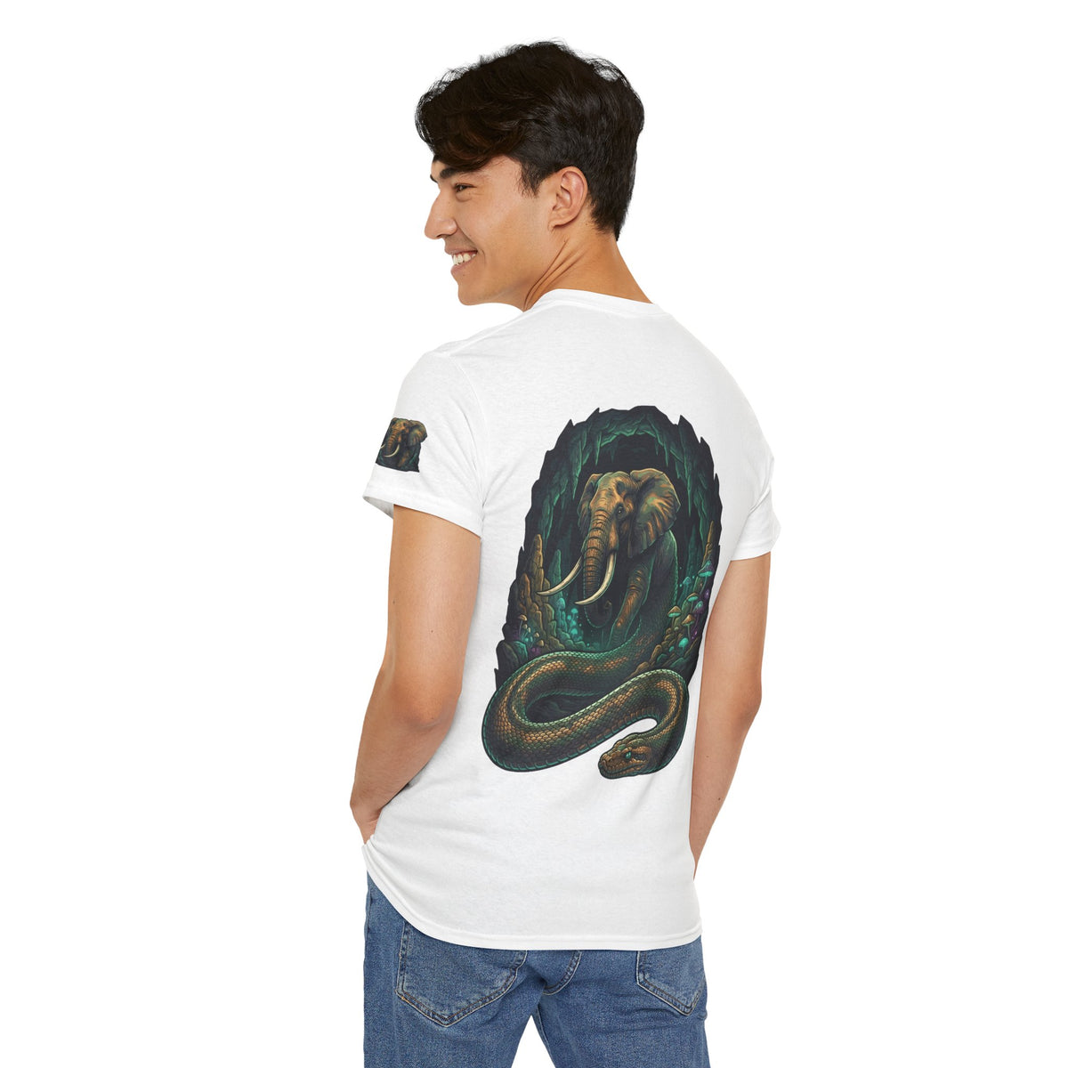 Color: White | Grootslang (South African Mythology) Premium Graphic Tee