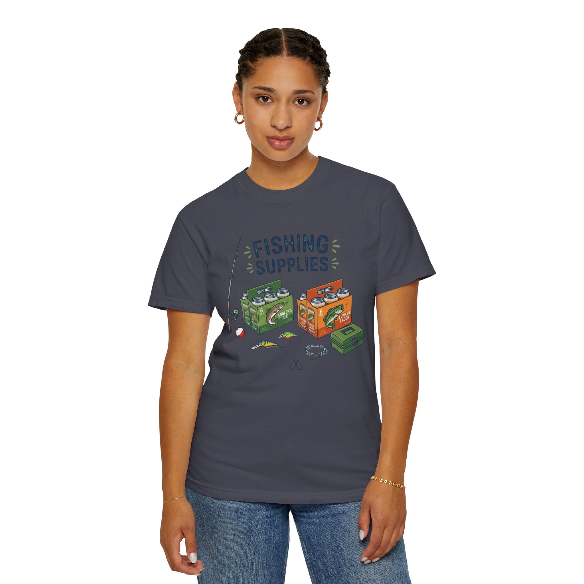 "Fishing Supplies" Unisex Garment-Dyed Tee