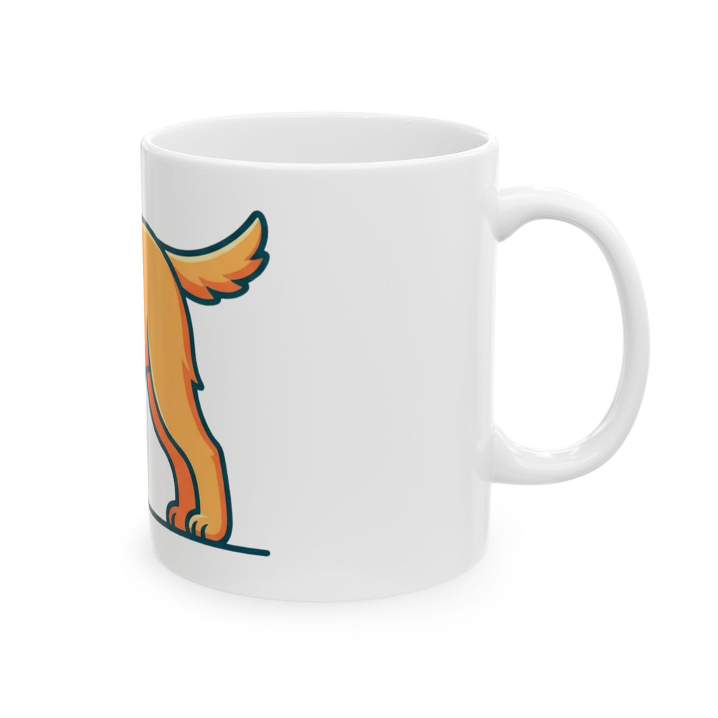 "Dog CALM" White Ceramic Mug — Graphic