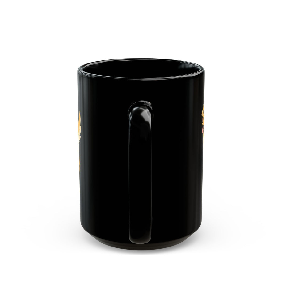 "Nice Tail" Black Ceramic Mug — Graphic