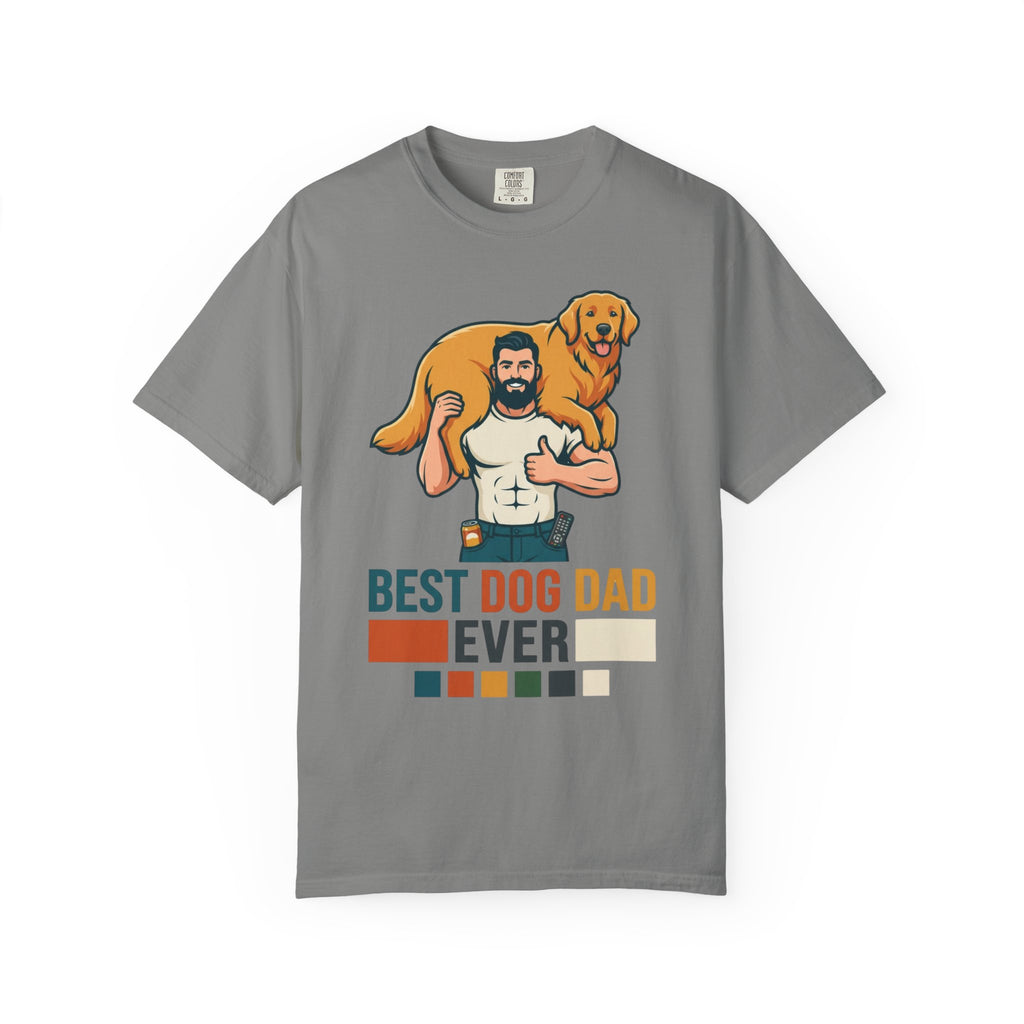 "Best Dog Dad" Unisex Garment-Dyed Tee