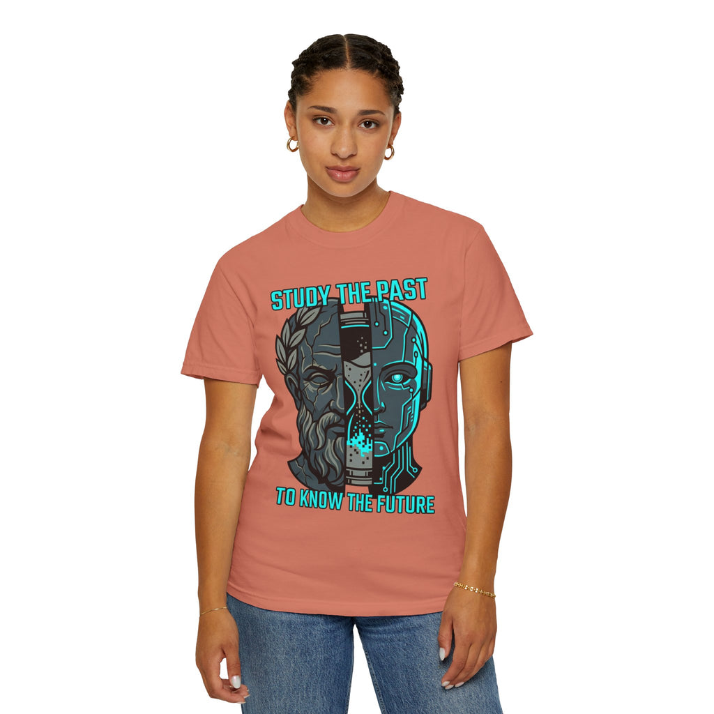 "Study the Past Know the Future" Unisex Garment-Dyed Tee