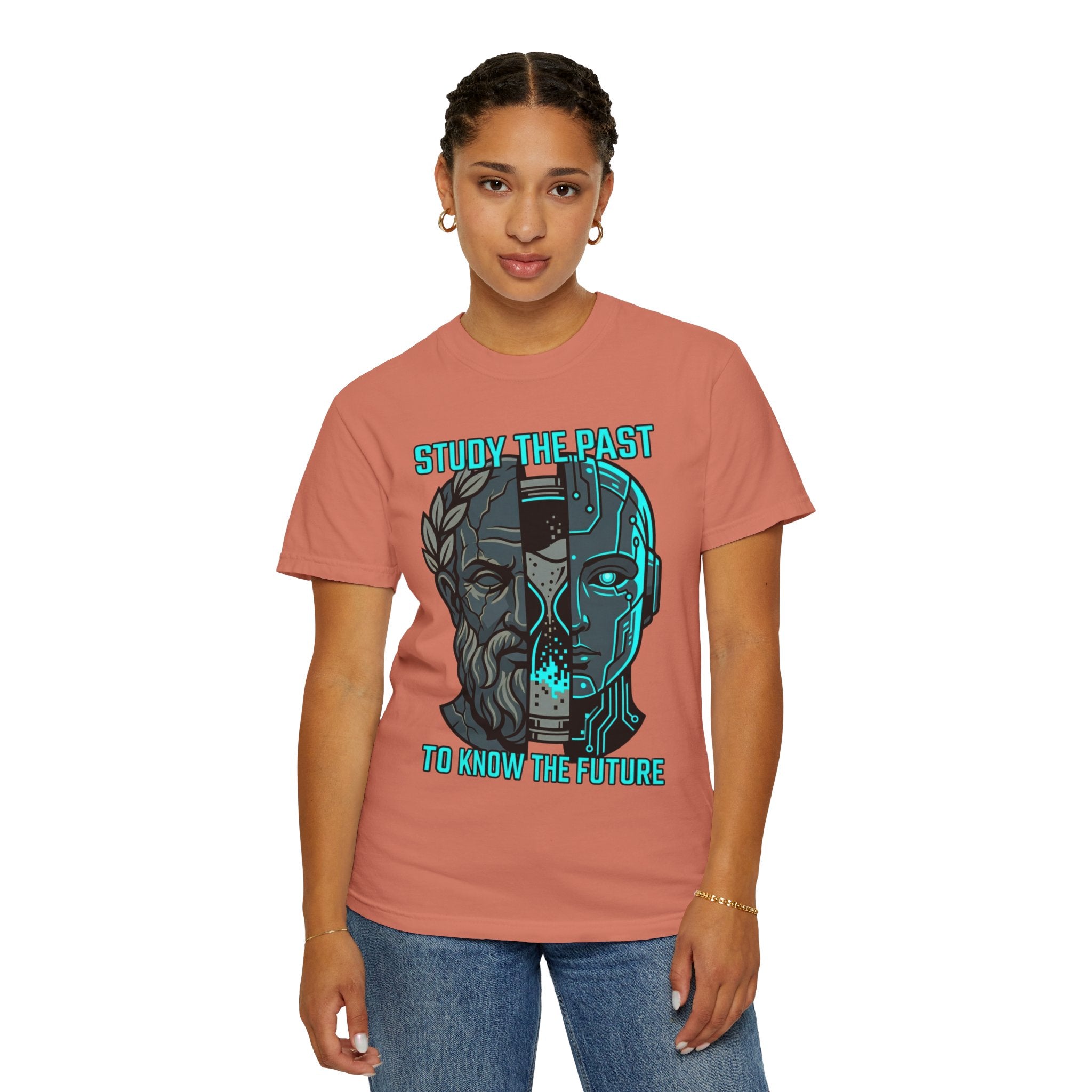 "Study the Past Know the Future" Unisex Garment-Dyed Tee