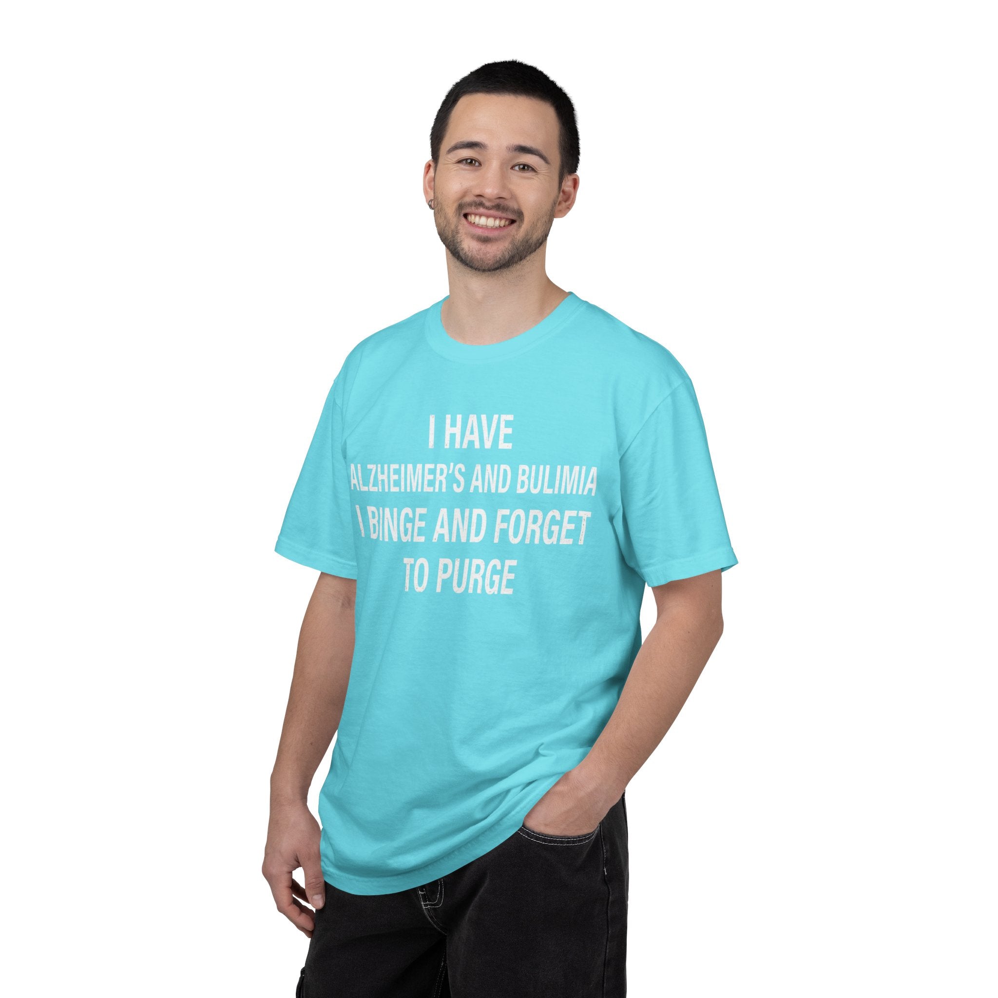 "Binge But Forget to Purge" Unisex Garment-Dyed Tee