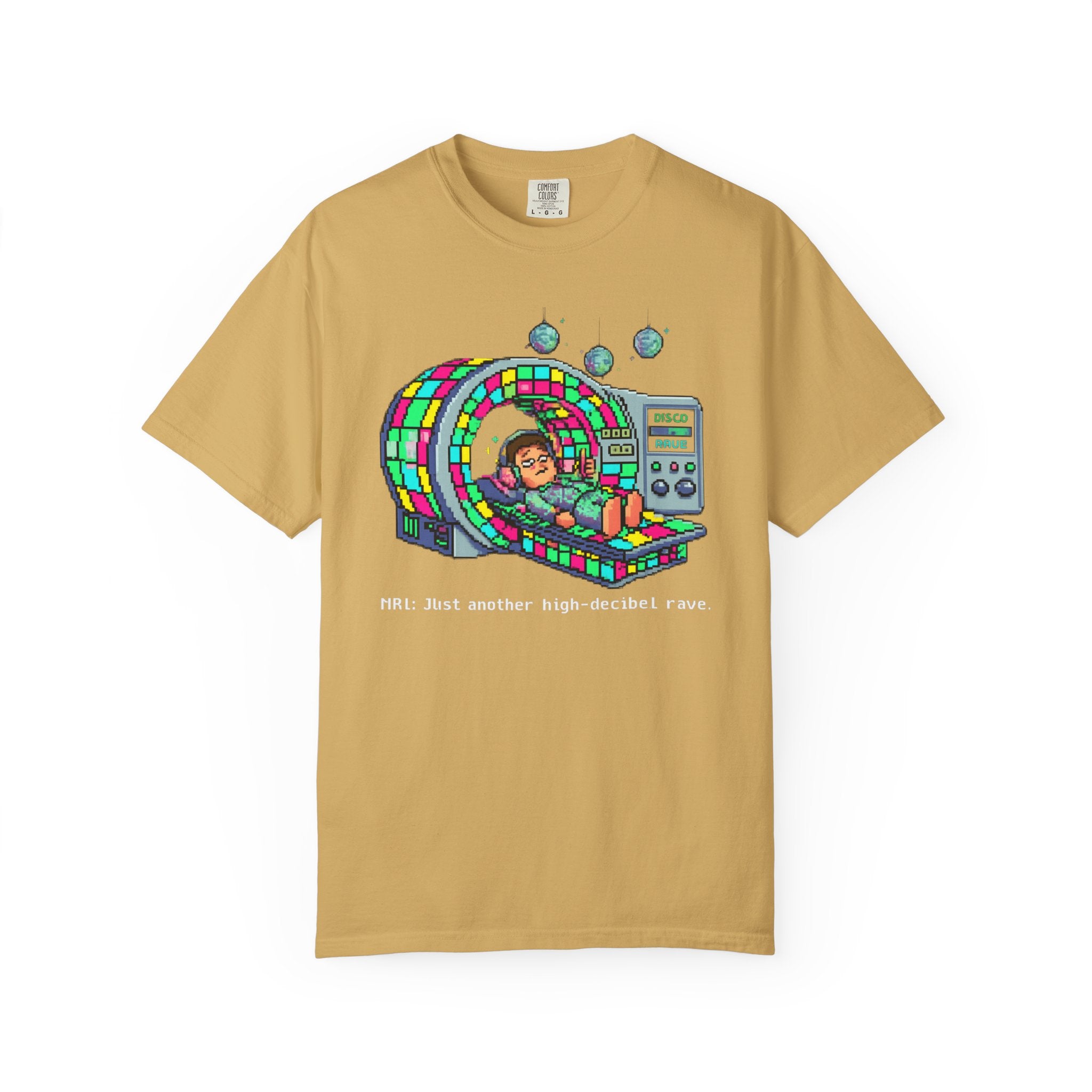 "MRI High Decibel Rave" Unisex Garment-Dyed T-shirt