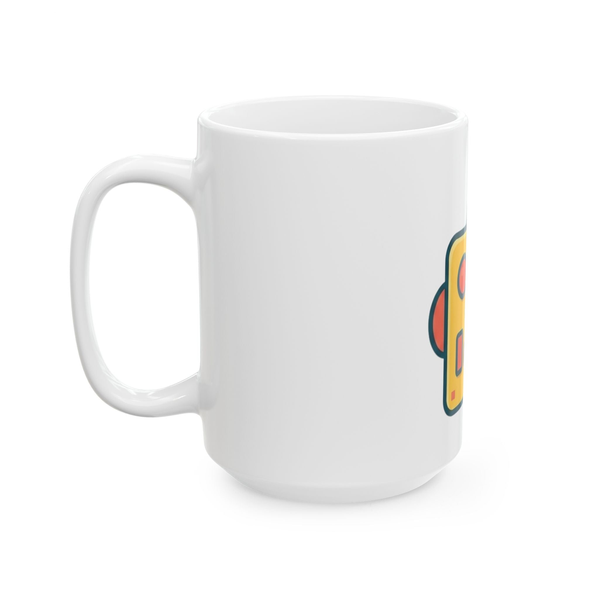 "Toy Robot" White Ceramic Mug — Graphic