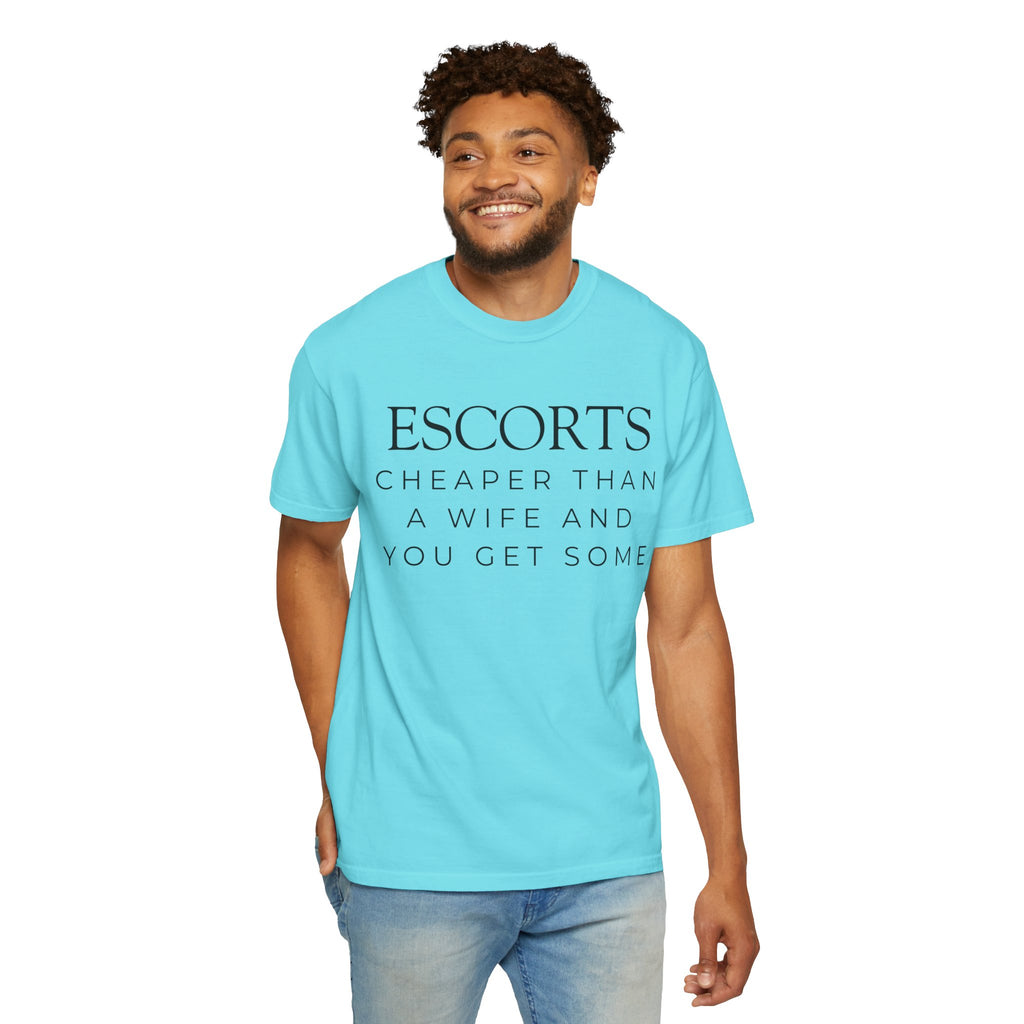 "Escorts" Unisex Garment-Dyed Tee