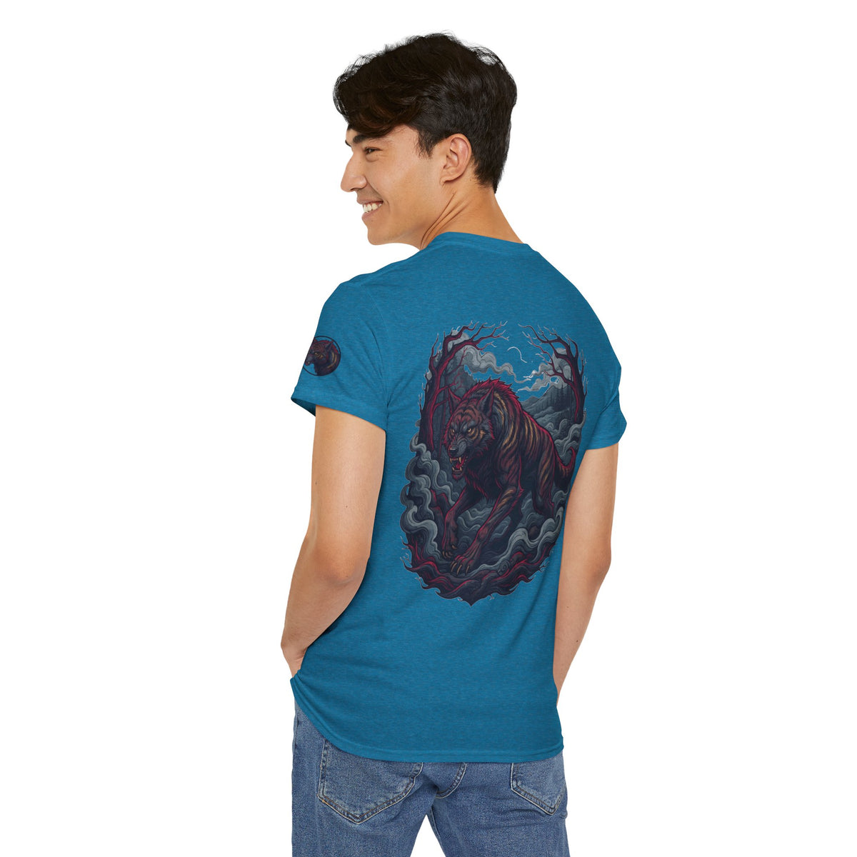 Color: Antique Sapphire | The Beast of Gévaudan (France) Premium Graphic Tee