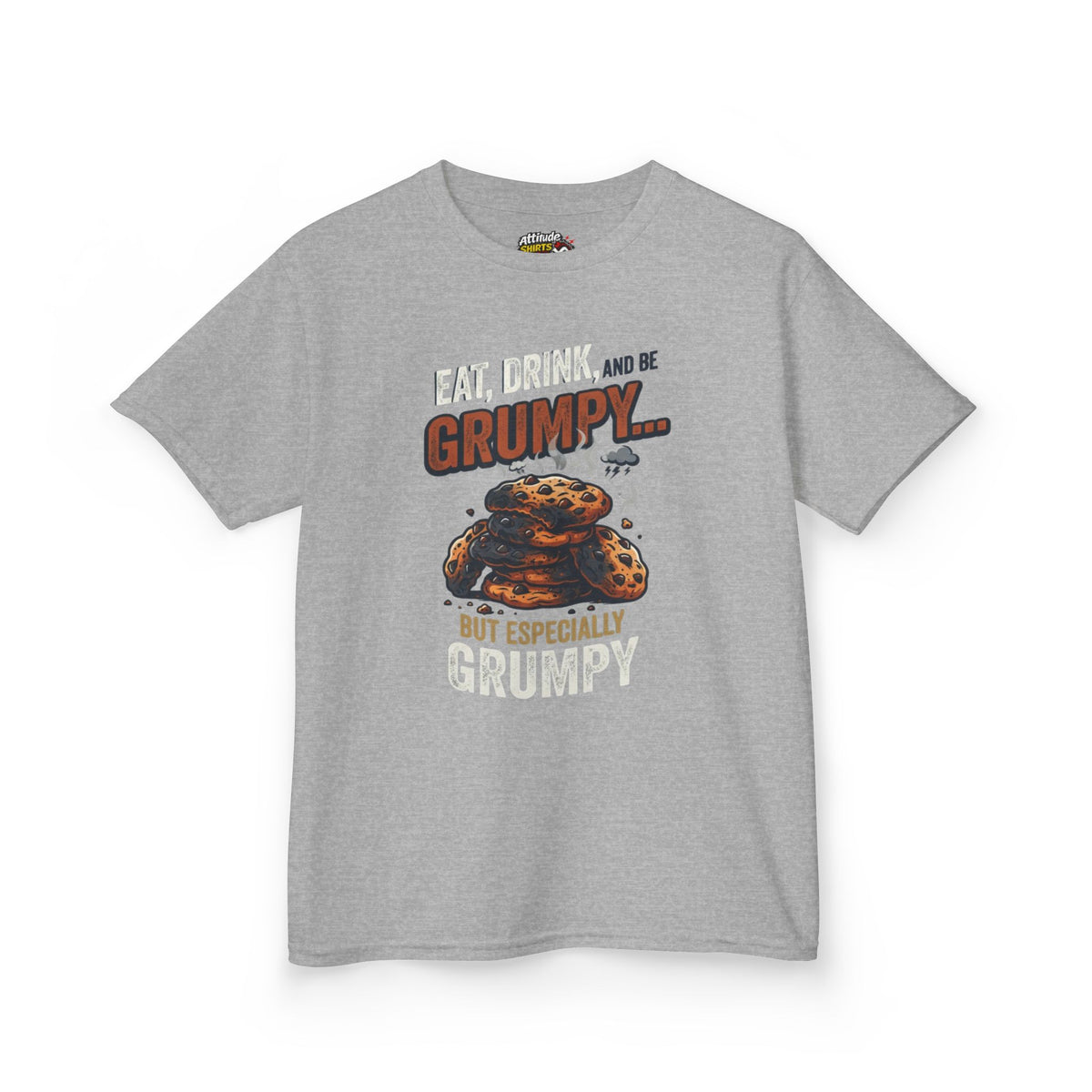 Color: Sport Grey | Eat Drink And Be Grumpy Kids Tee