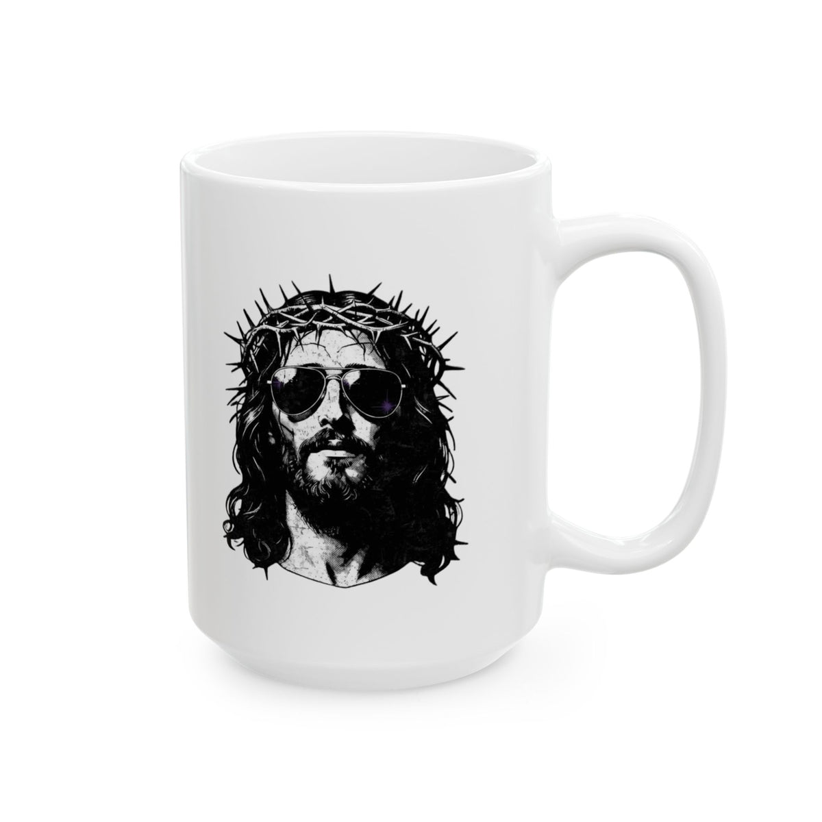 "Good Book Series - Son of A Virgin" White Ceramic Mug — Graphic