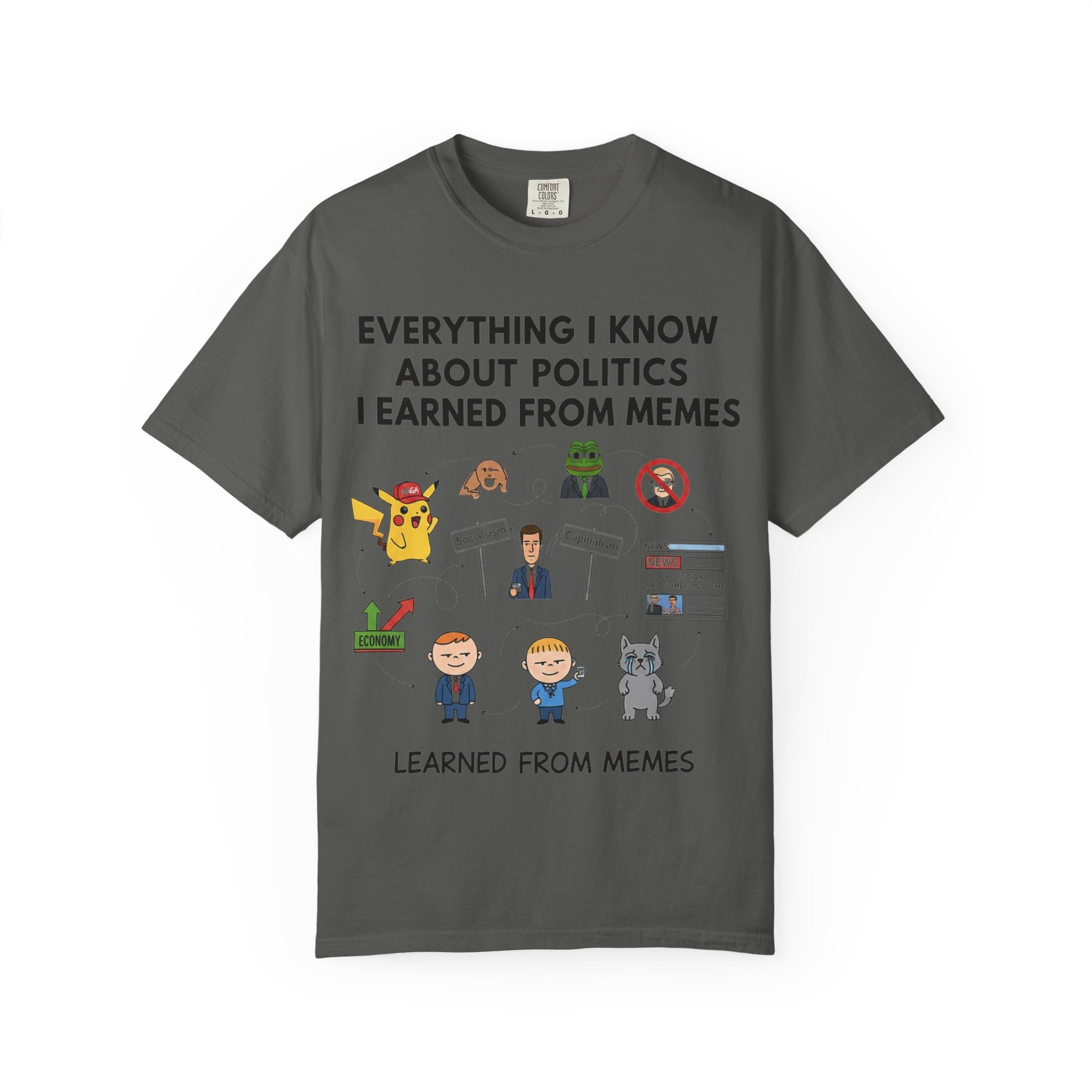 "Advanced Degrees in Memes" Unisex Garment-Dyed T-shirt