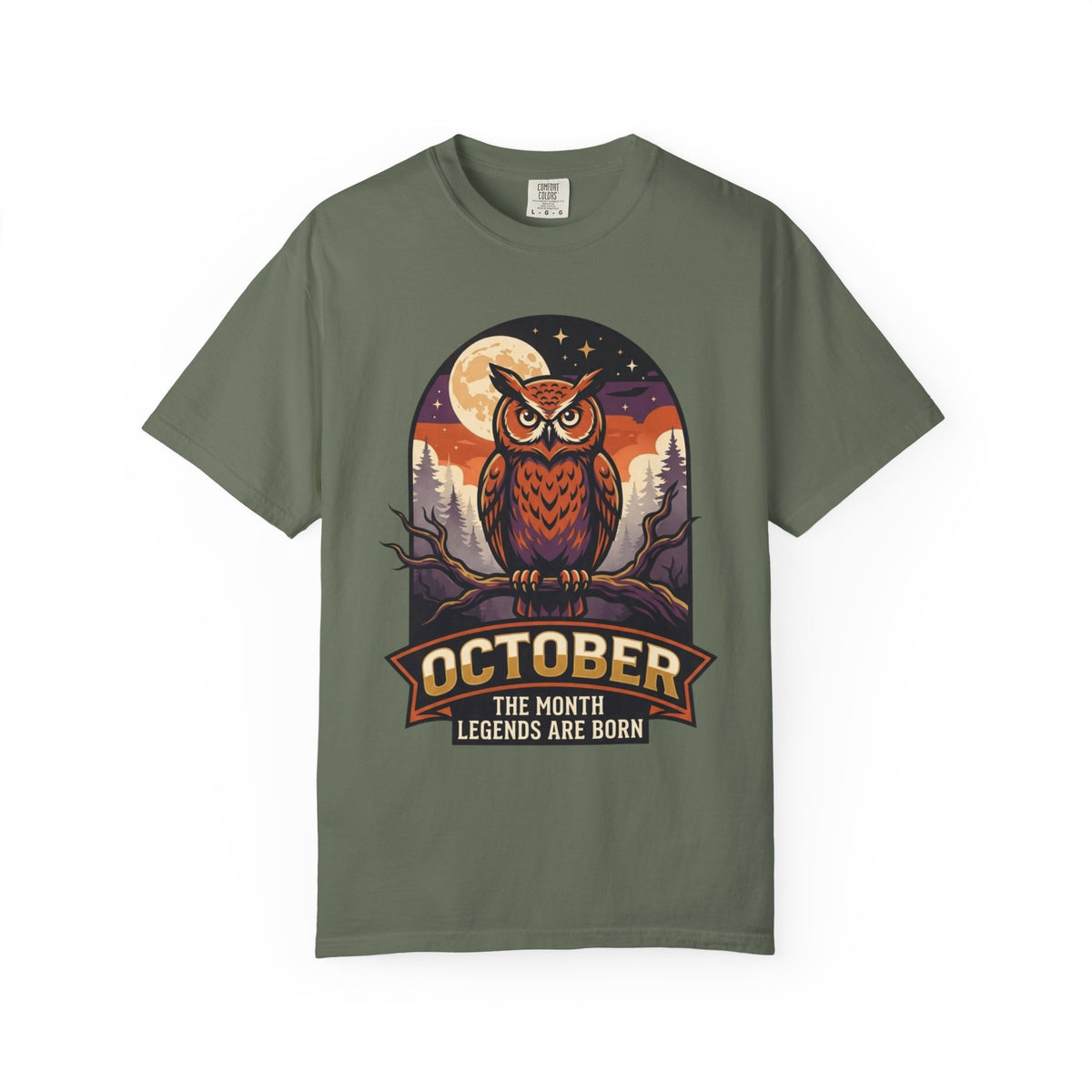 Color: Moss | October Legend Unisex Garment-Dyed Tee
