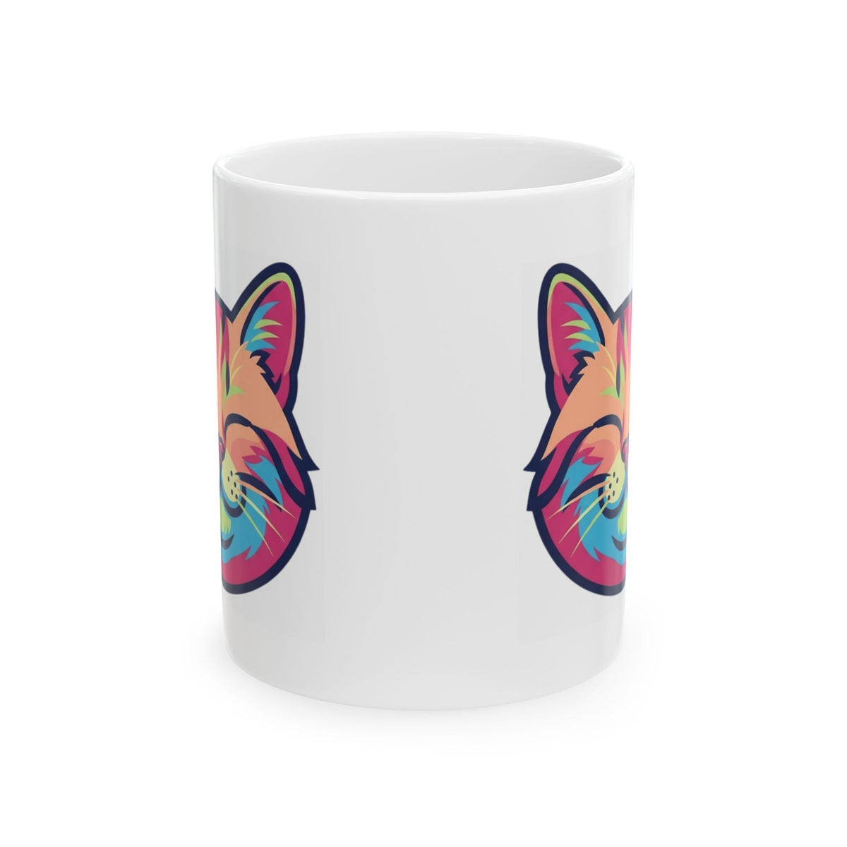 "Always Cuddle Your Pussy" White Ceramic Mug — Graphic