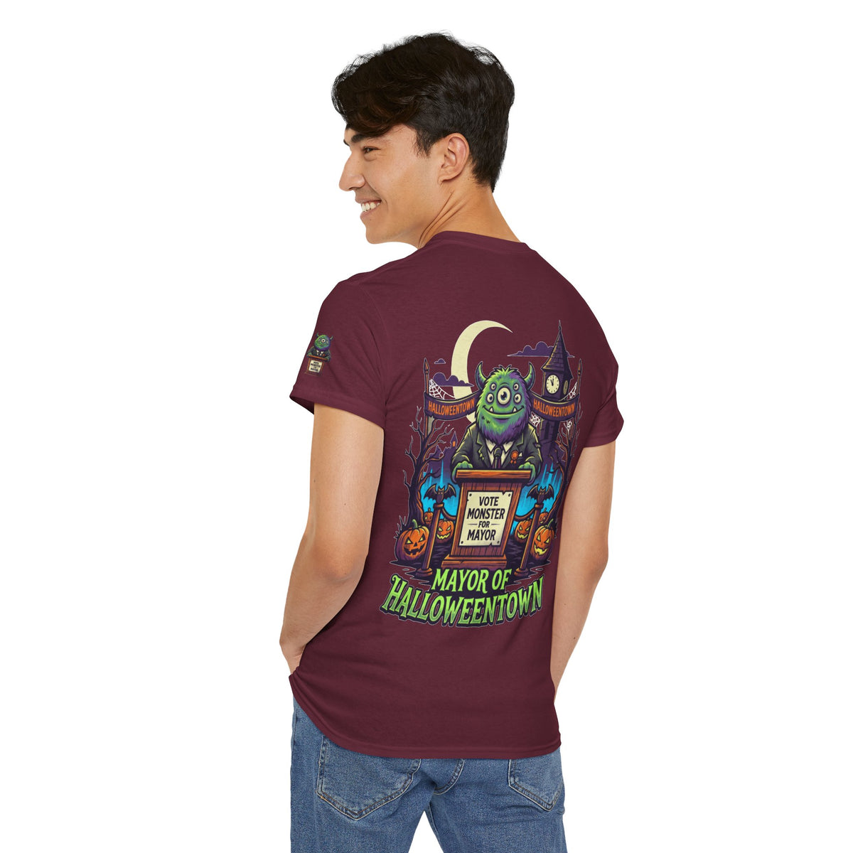 Color: Maroon | Vote Monster For Mayor Premium Graphic Tee