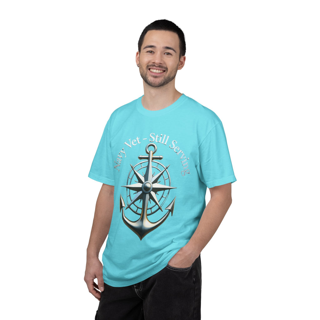 "Navy Vet Still Serving" Unisex Garment-Dyed T-shirt