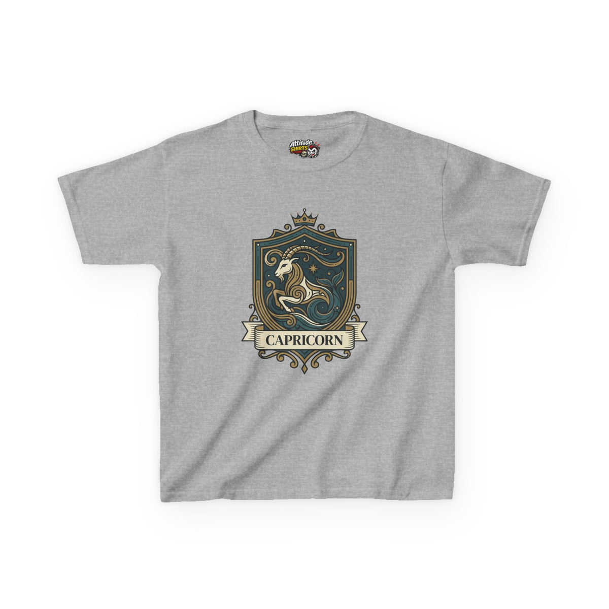 "Capricorn- The Sea-Goat Crest" Kids Tee