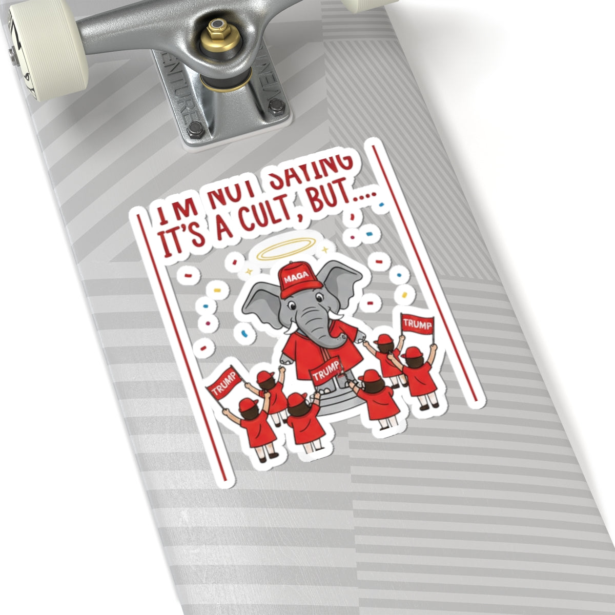 Red Hat Intervention Shirt | Kiss-Cut Sticker — AttitudeShirts