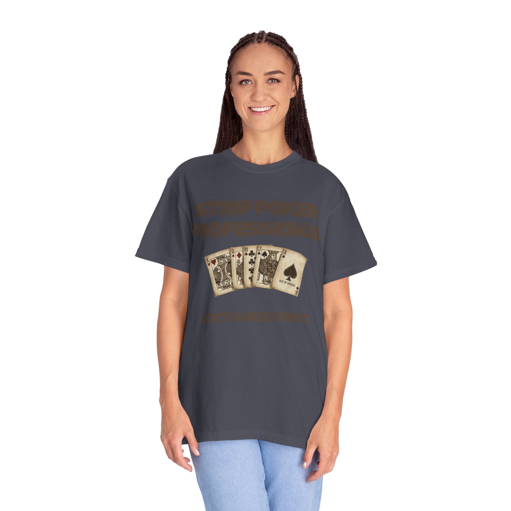 "Strip Poker Professional" Unisex Garment-Dyed Tee