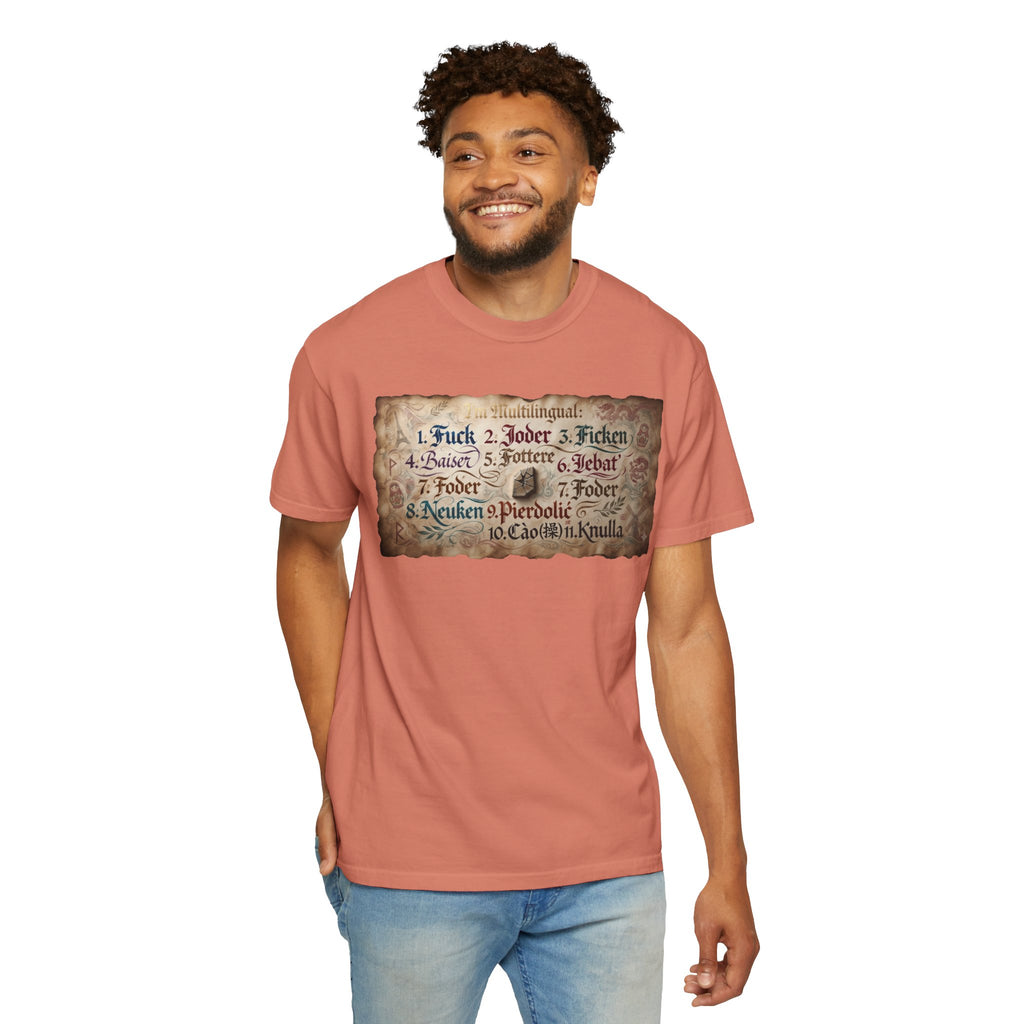 "Multilingual" Unisex Garment-Dyed Tee