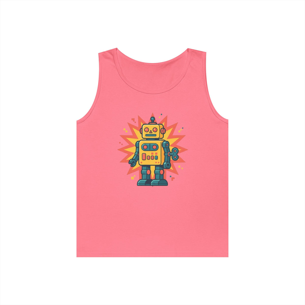 Color: Safety Pink | Toy Robot Tank Top