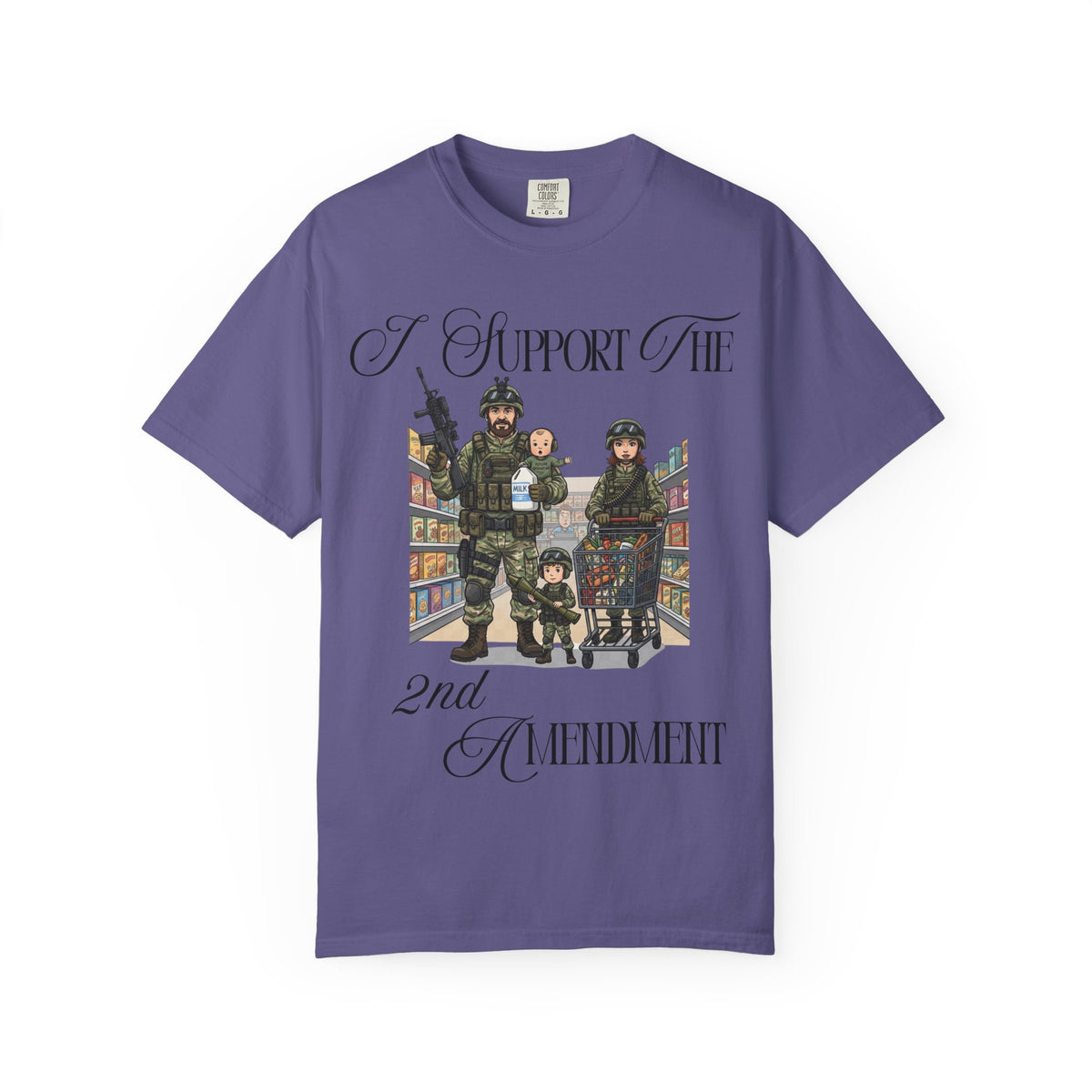 Color: Grape | Tactical Grocery Run Unisex Garment-Dyed T-shirt