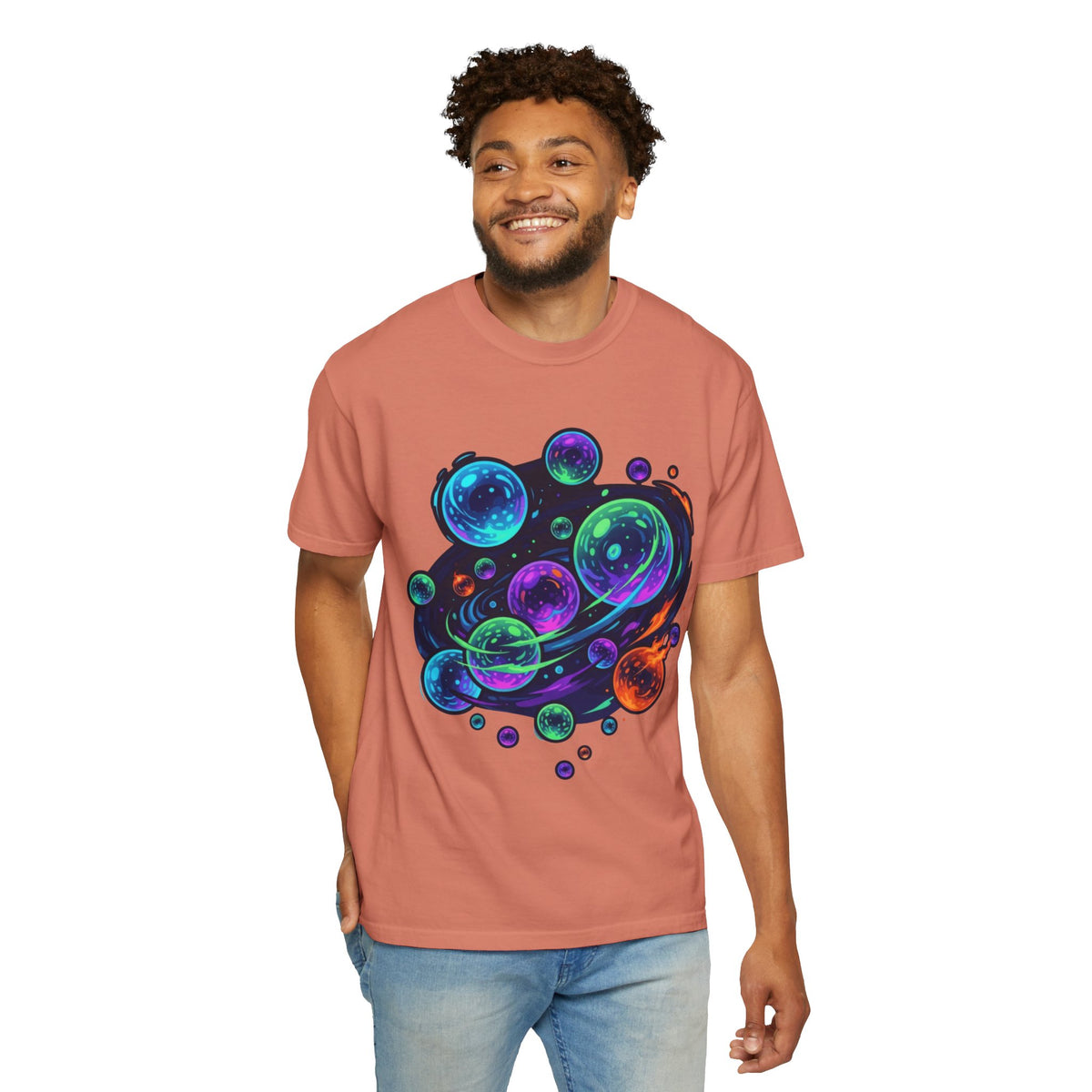 Color: Terracotta | MinMin Lights (Australian Folklore) Unisex Garment-Dyed Tee