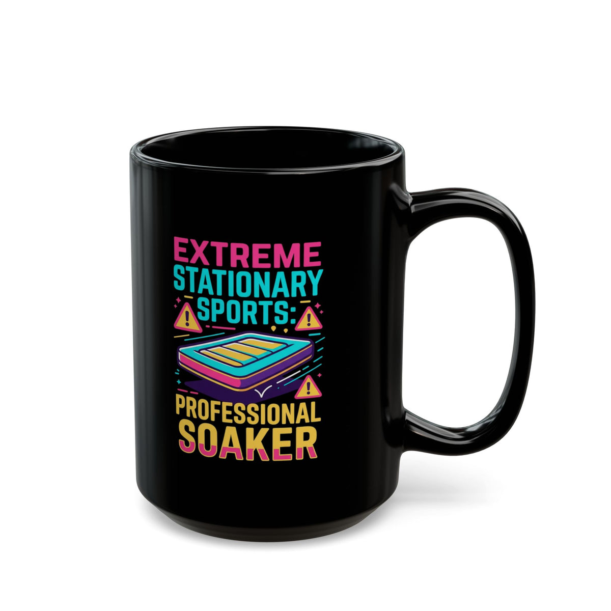 "Professional Soaker" Black Ceramic Mug