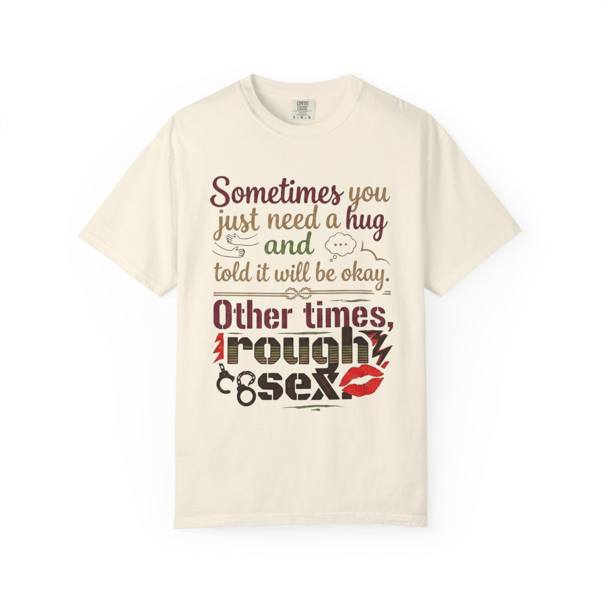 Color: Ivory | Rough Sex Unisex Garment-Dyed Tee