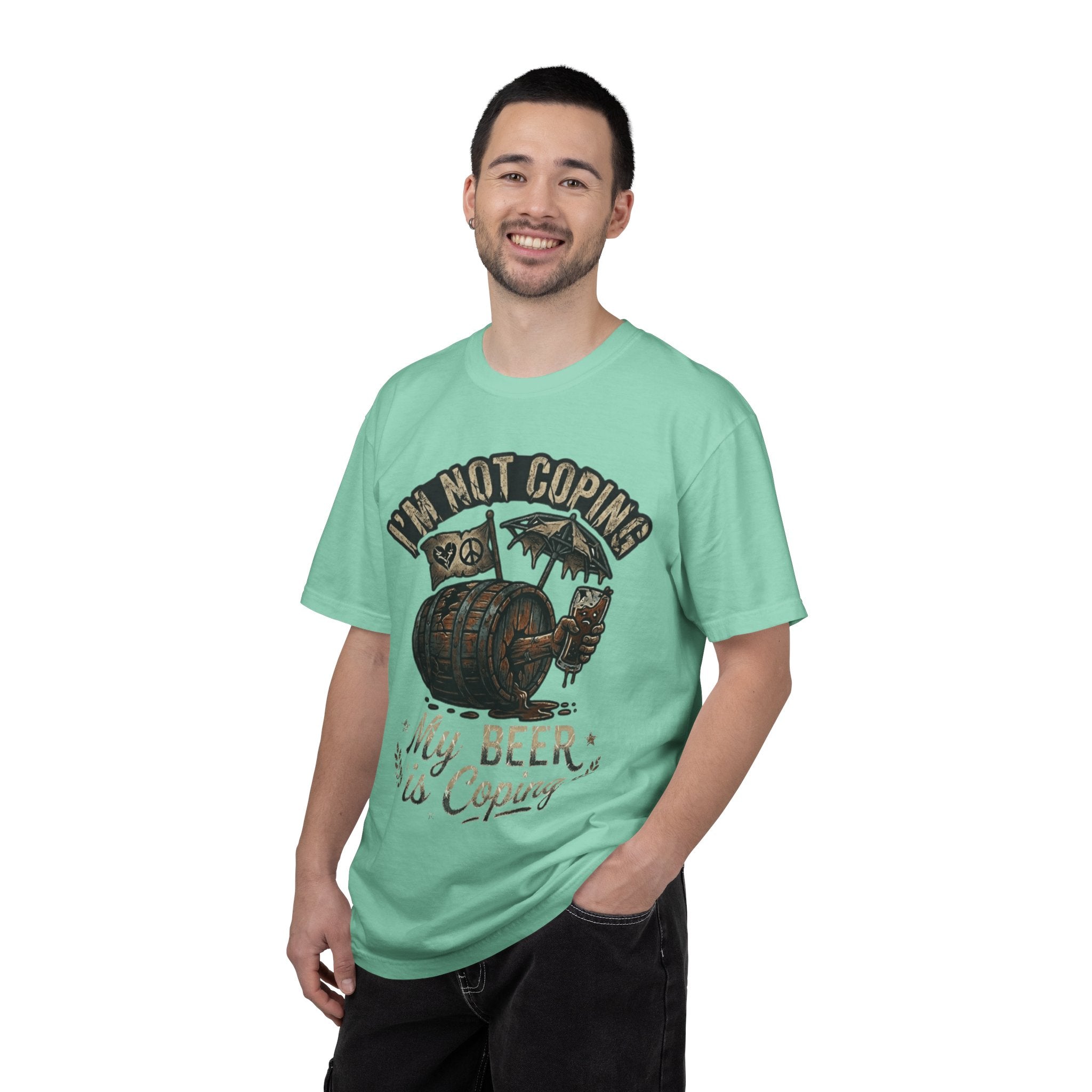 "Beer is Coping" Unisex Garment-Dyed Tee