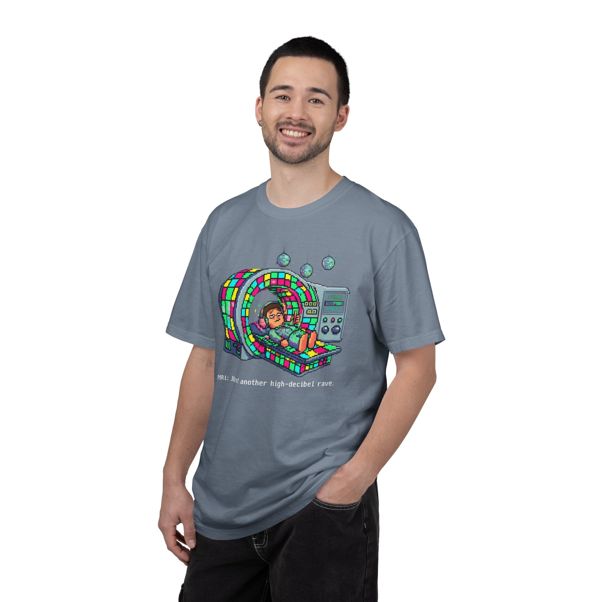 "MRI High Decibel Rave" Unisex Garment-Dyed T-shirt