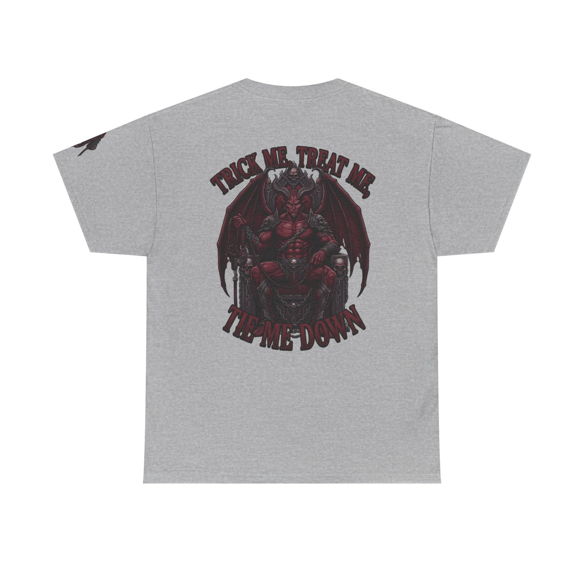 Color: Sport Grey | Trick Me Treat Me Tie Me Down Premium Graphic Tee