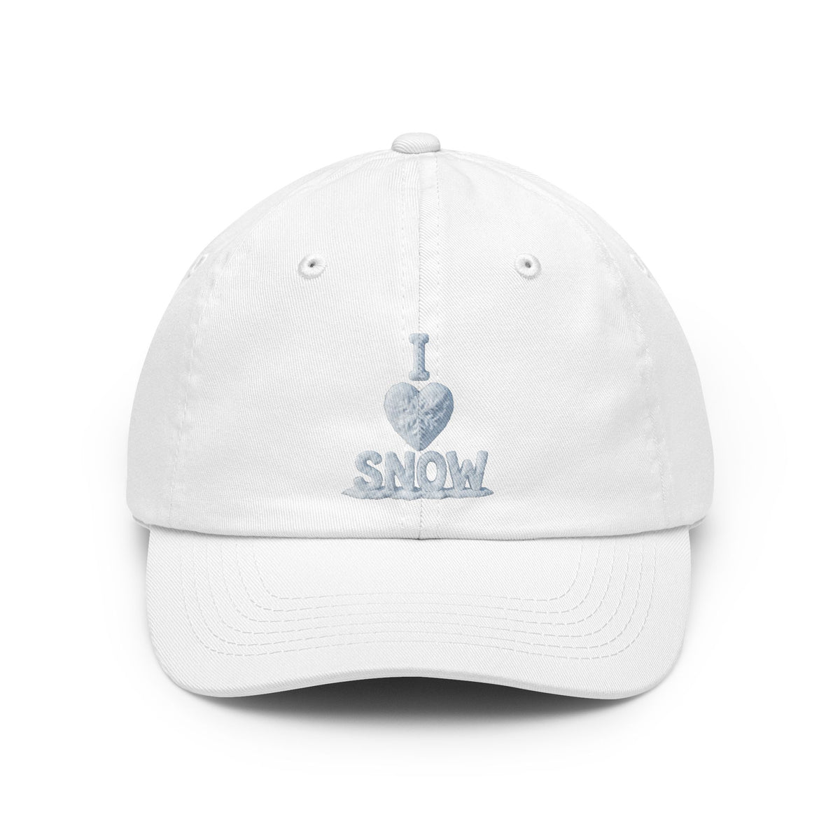 Color: White | I Love Snow Dad Hat