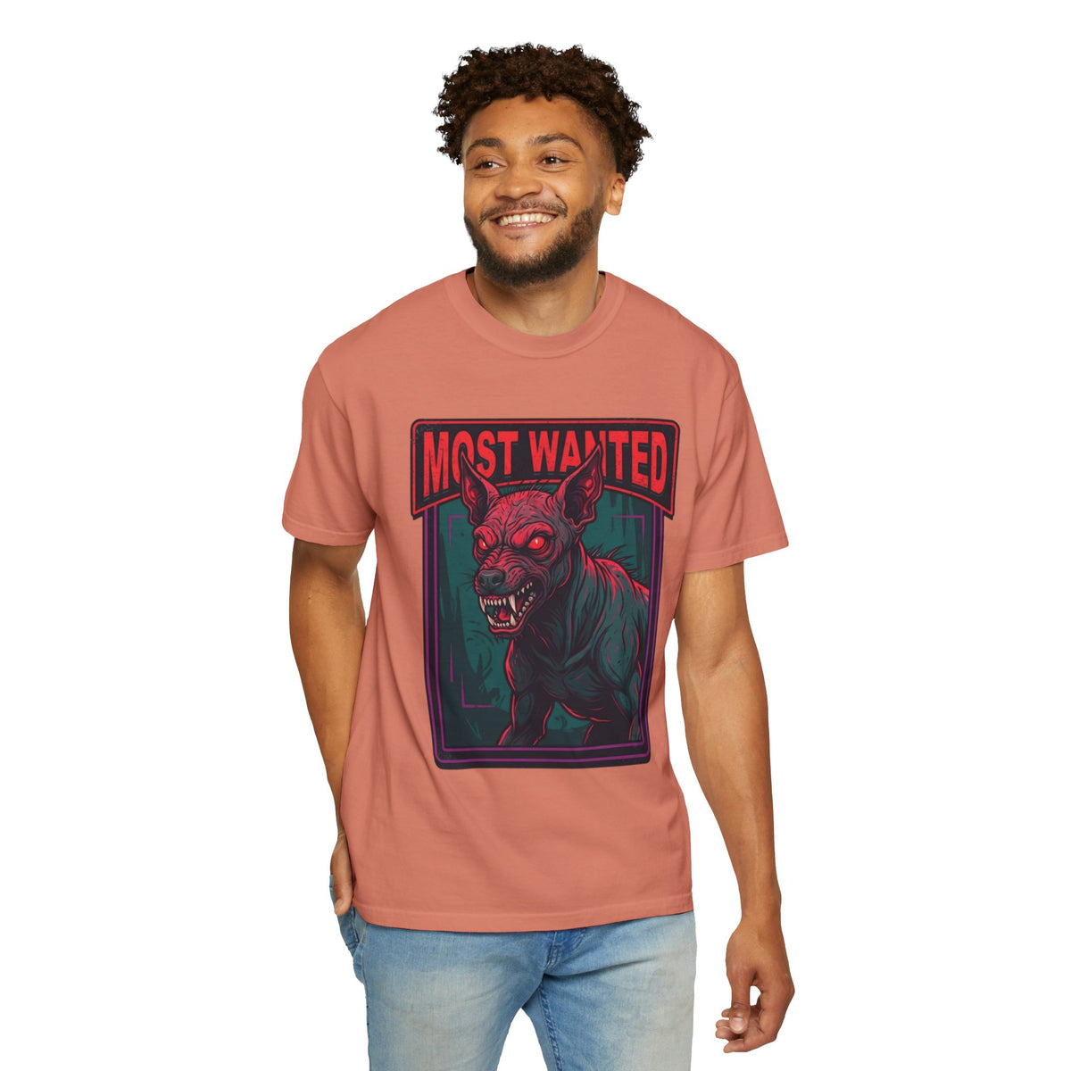 Color: Terracotta | Chupacabra (Puerto Rico-Latin America) Unisex Garment-Dyed Tee