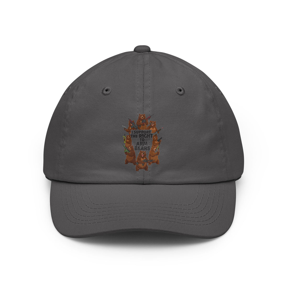 Color: Charcoal | Arm Bears, Not People | Dad Hat — AttitudeShirts