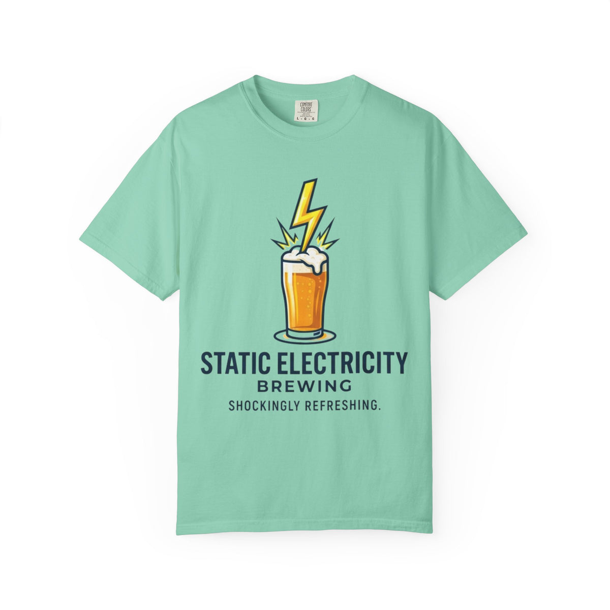 Color: Island Reef | Static Electricity Brewing Unisex Garment-Dyed Tee