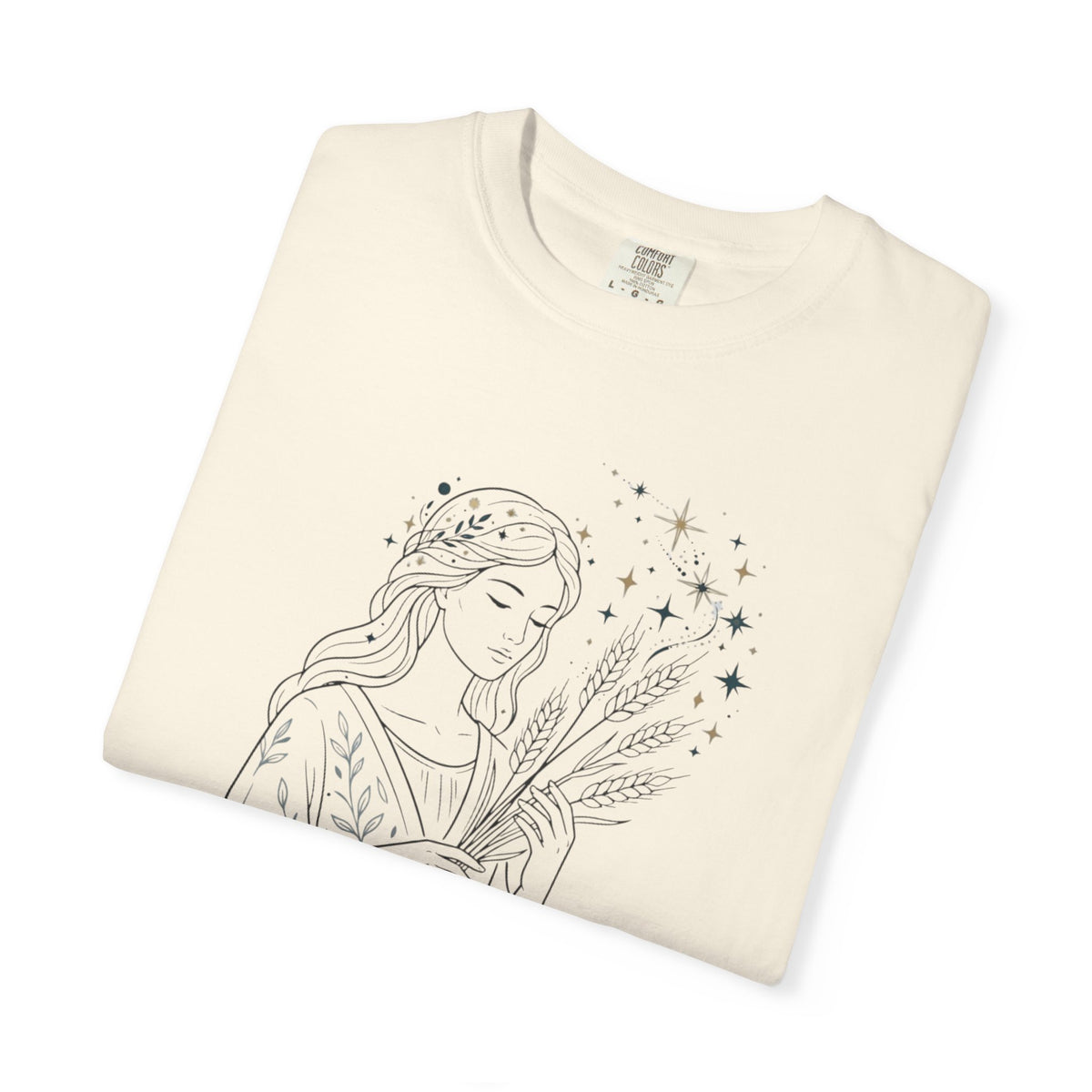 "Virgo The Wheat Maiden" Unisex Garment-Dyed Tee