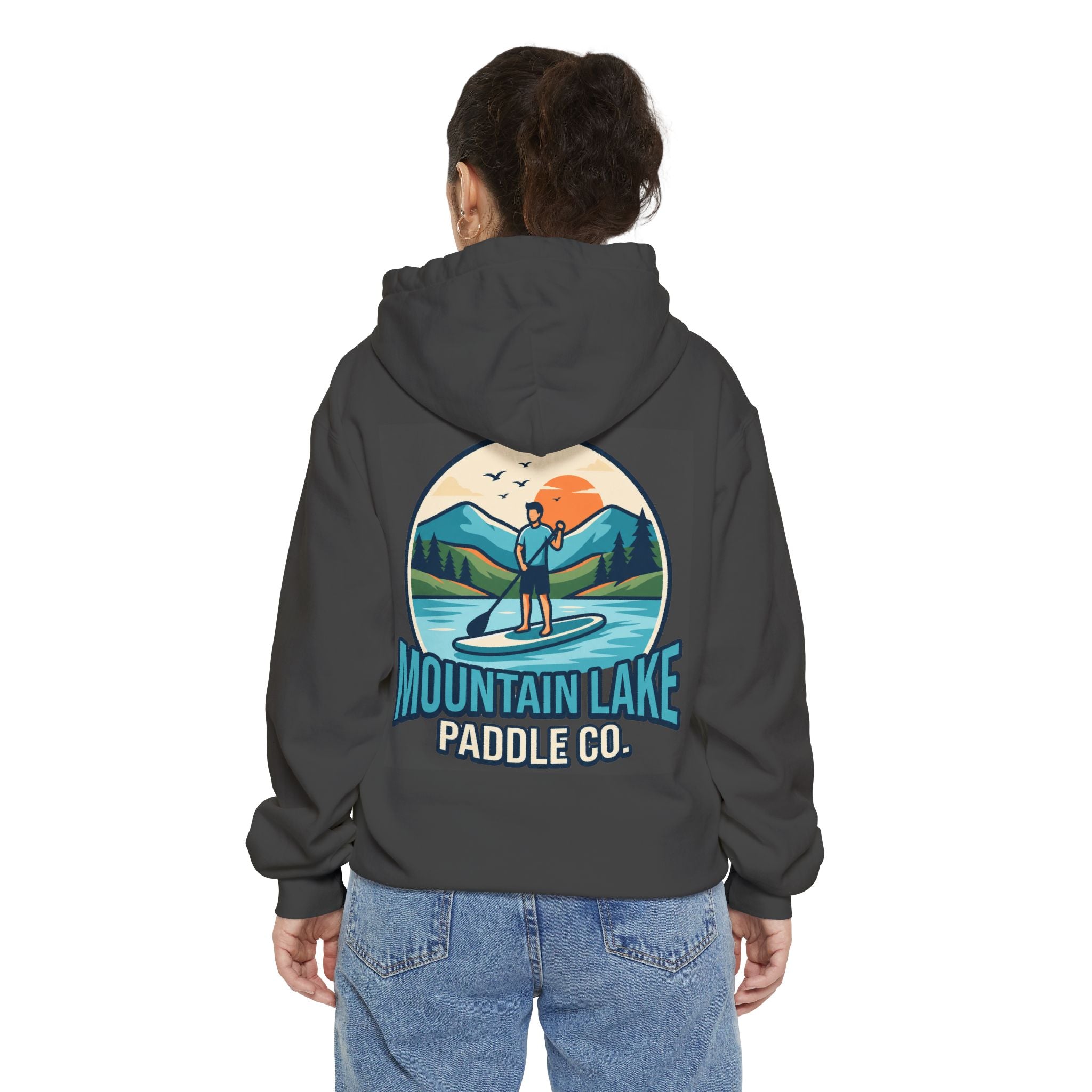"Mountain Lake Paddle Board" Garment-Dyed Hoodie