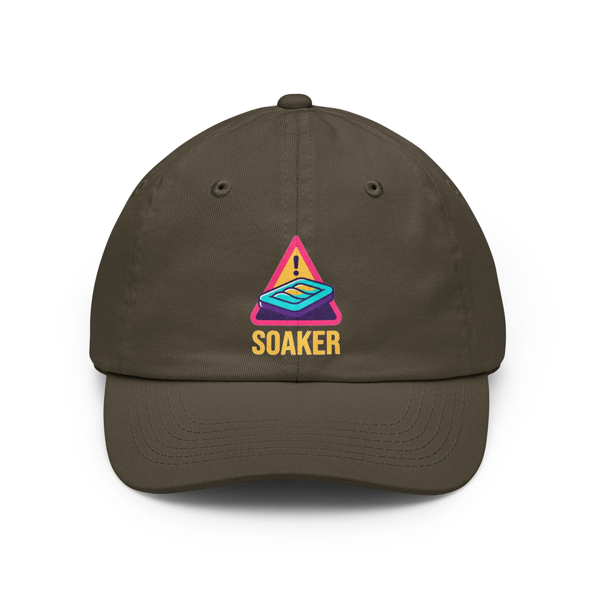 Color: Olive | Professional Soaker Dad Hat — Graphic