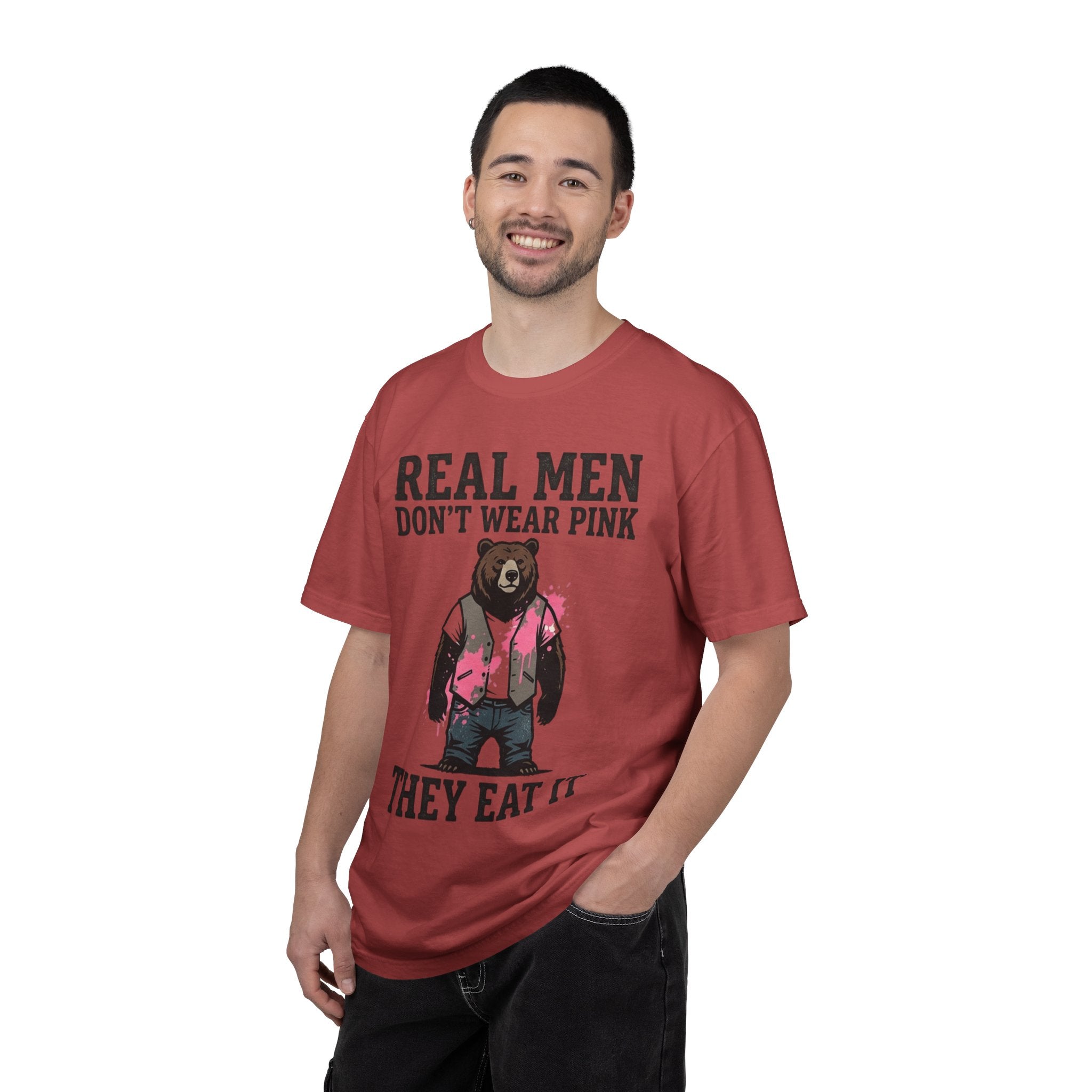 "Real Men Eat Pink" Unisex Garment-Dyed Tee