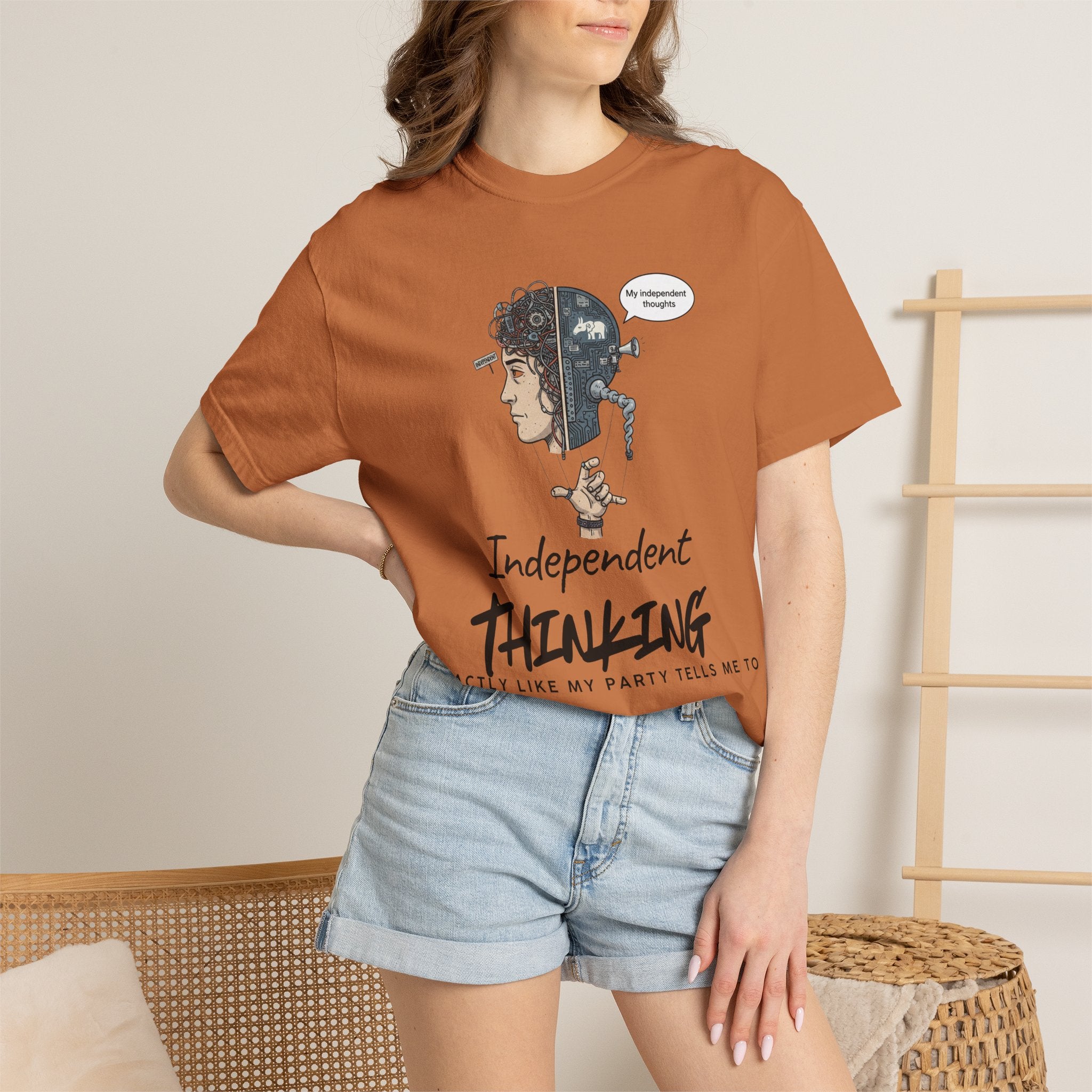 "Independent Thinking (The Party Line Edition)" Unisex Garment-Dyed T-shirt