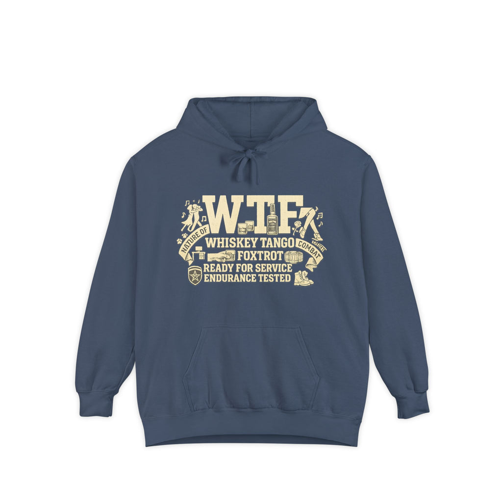 WTF Nature of Combat | Garment-Dyed Hoodie — AttitudeShirts