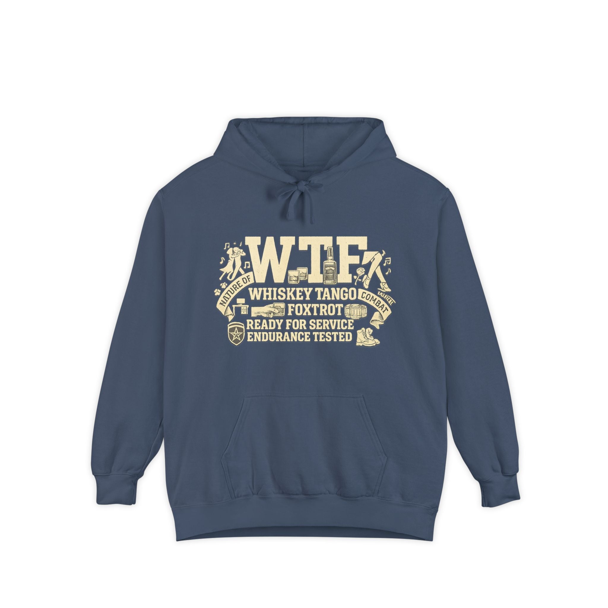 WTF Nature of Combat | Garment-Dyed Hoodie — AttitudeShirts