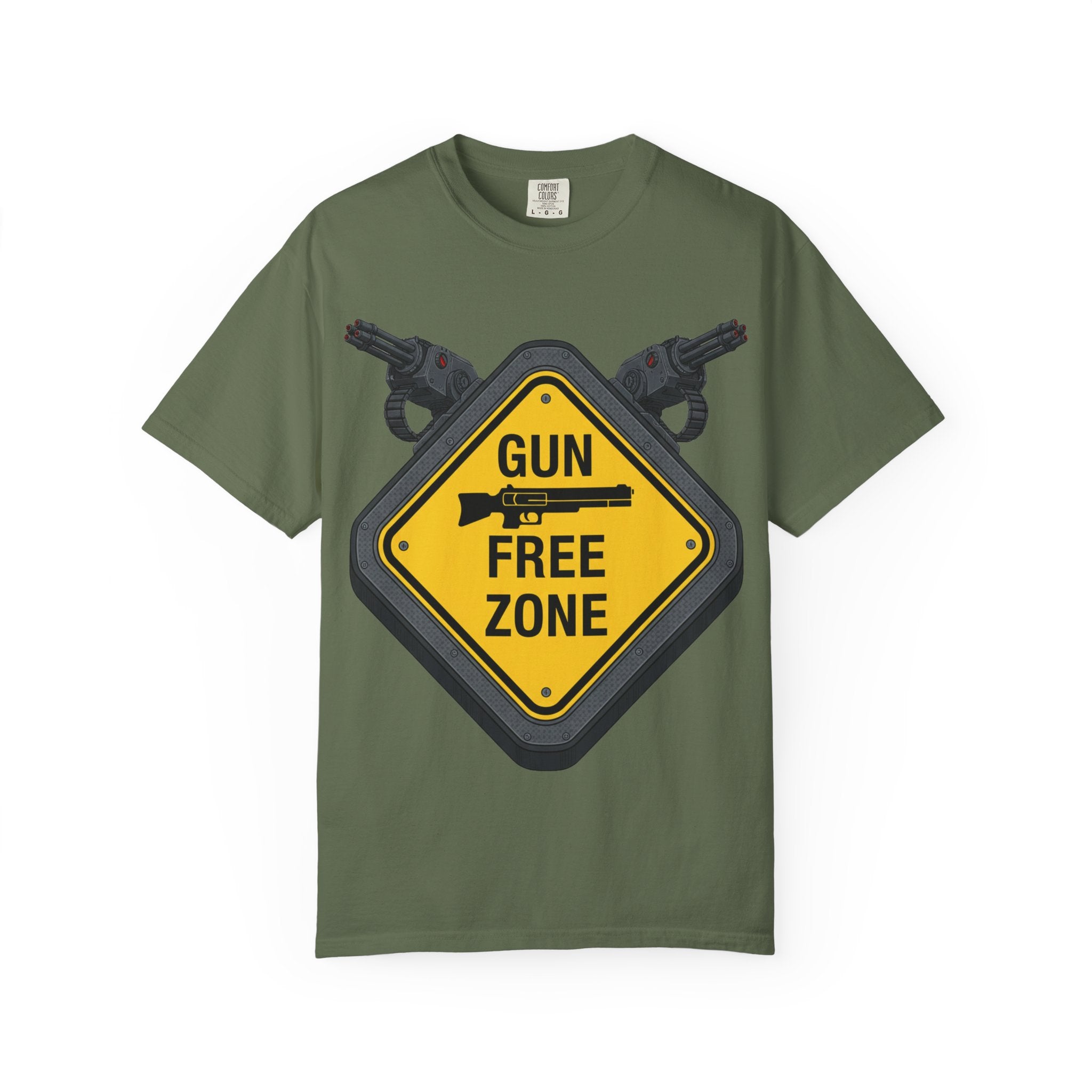 "Gun Free Zone (Heavy Metal Edition)" Unisex Garment-Dyed T-shirt