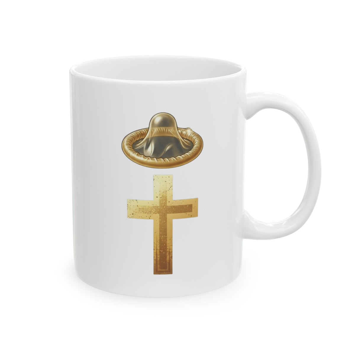 "Good Book Series The Holy Shield" White Ceramic Mug — Graphic