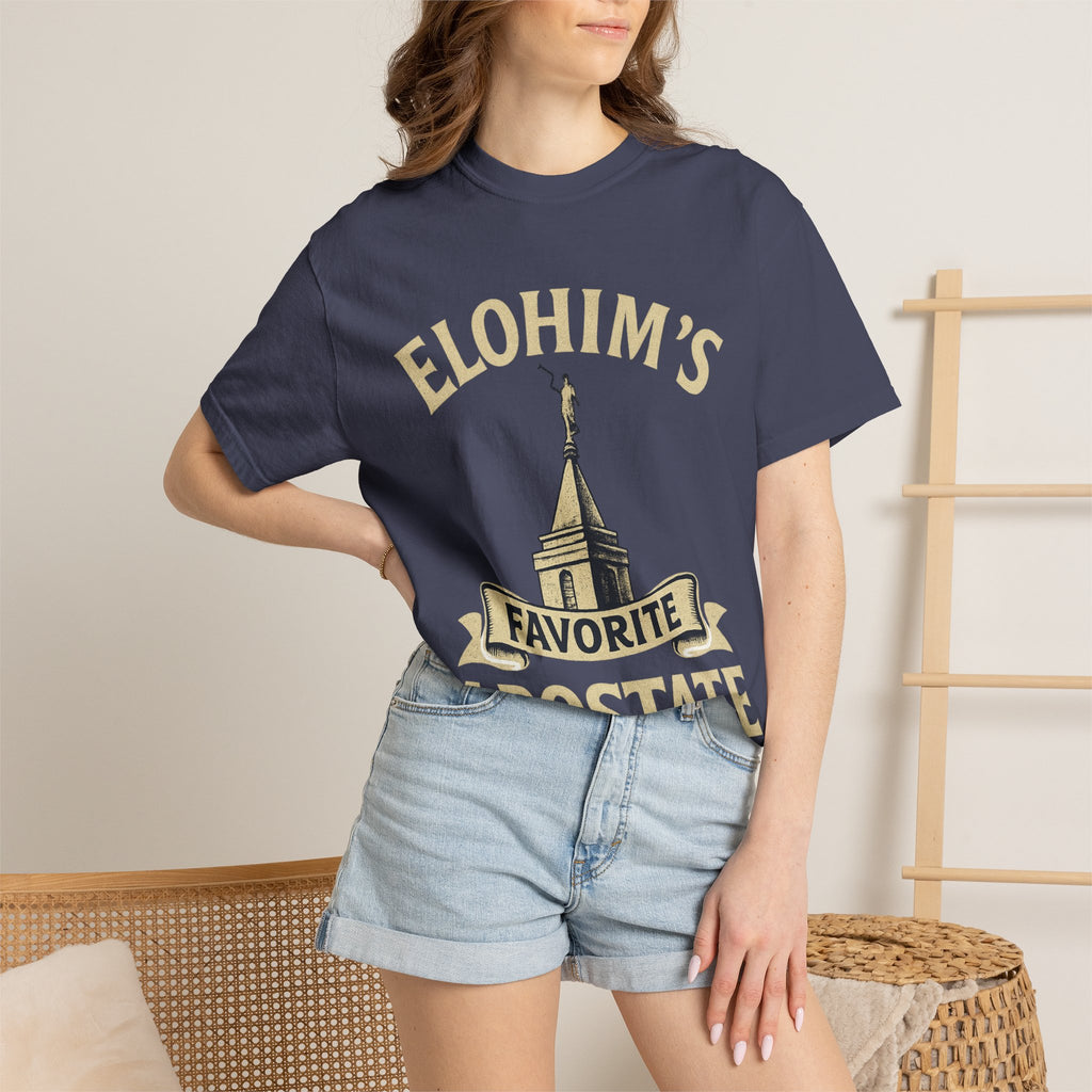"Elohim's Favorite Apostate" Unisex Garment-Dyed T-shirt