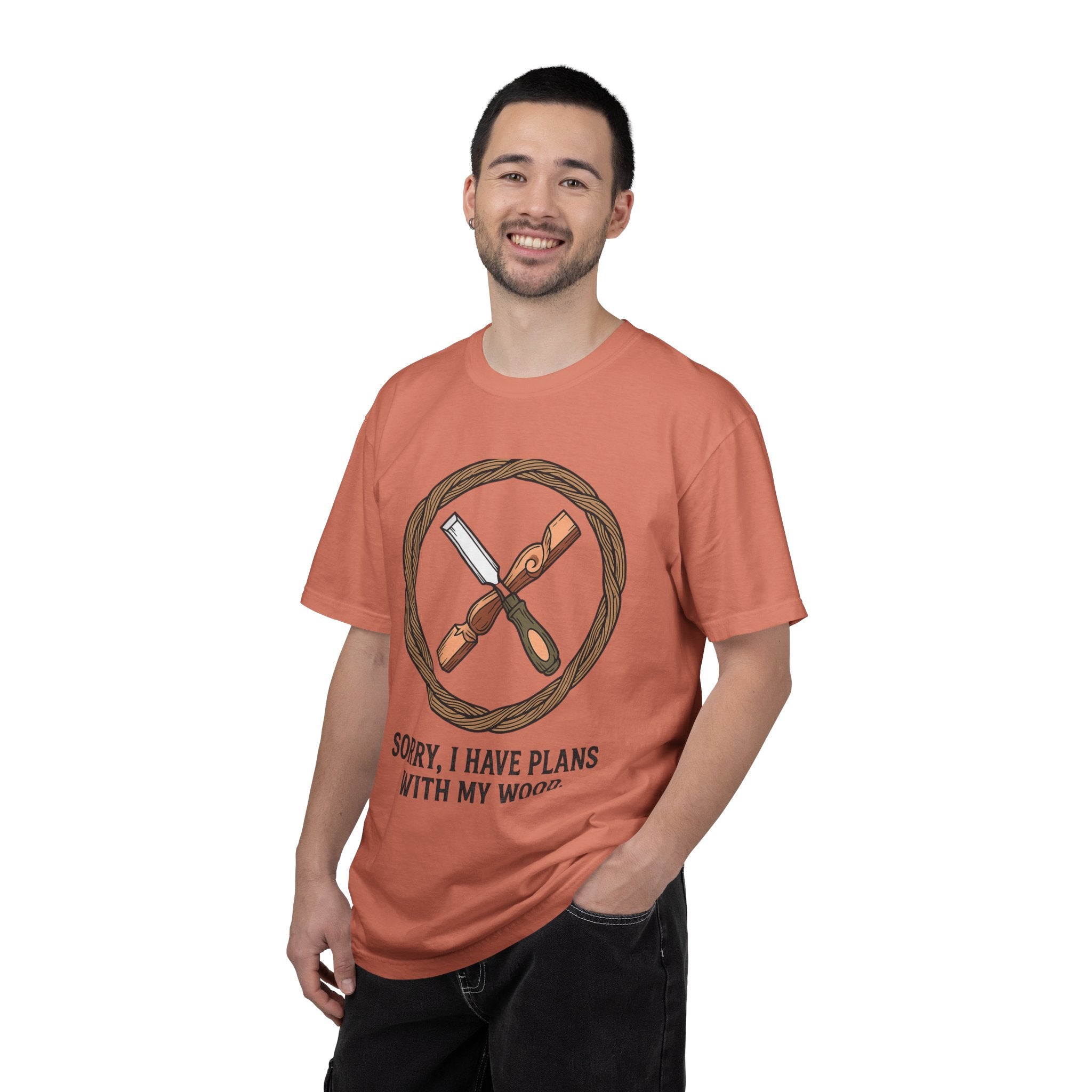 "Plans for My Wood" Unisex Garment-Dyed T-shirt
