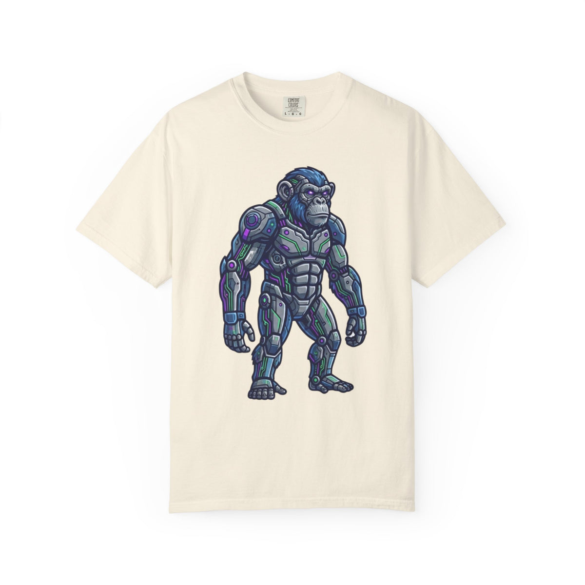 Color: Ivory | Cyber Chimp Unisex Garment-Dyed Tee