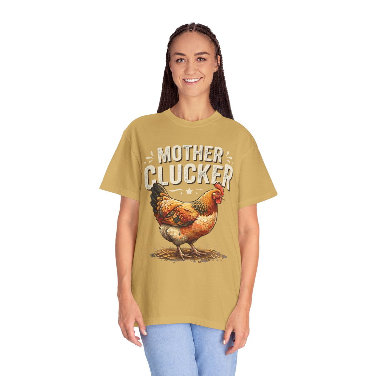 Color: Mustard | Mother Clucker Unisex Garment-Dyed Tee