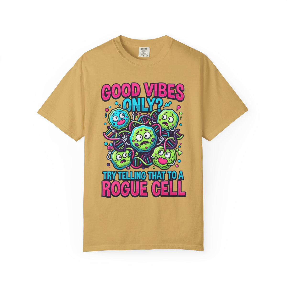 Color: Mustard | Good Vibes Only Unisex Garment-Dyed Tee